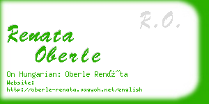 renata oberle business card